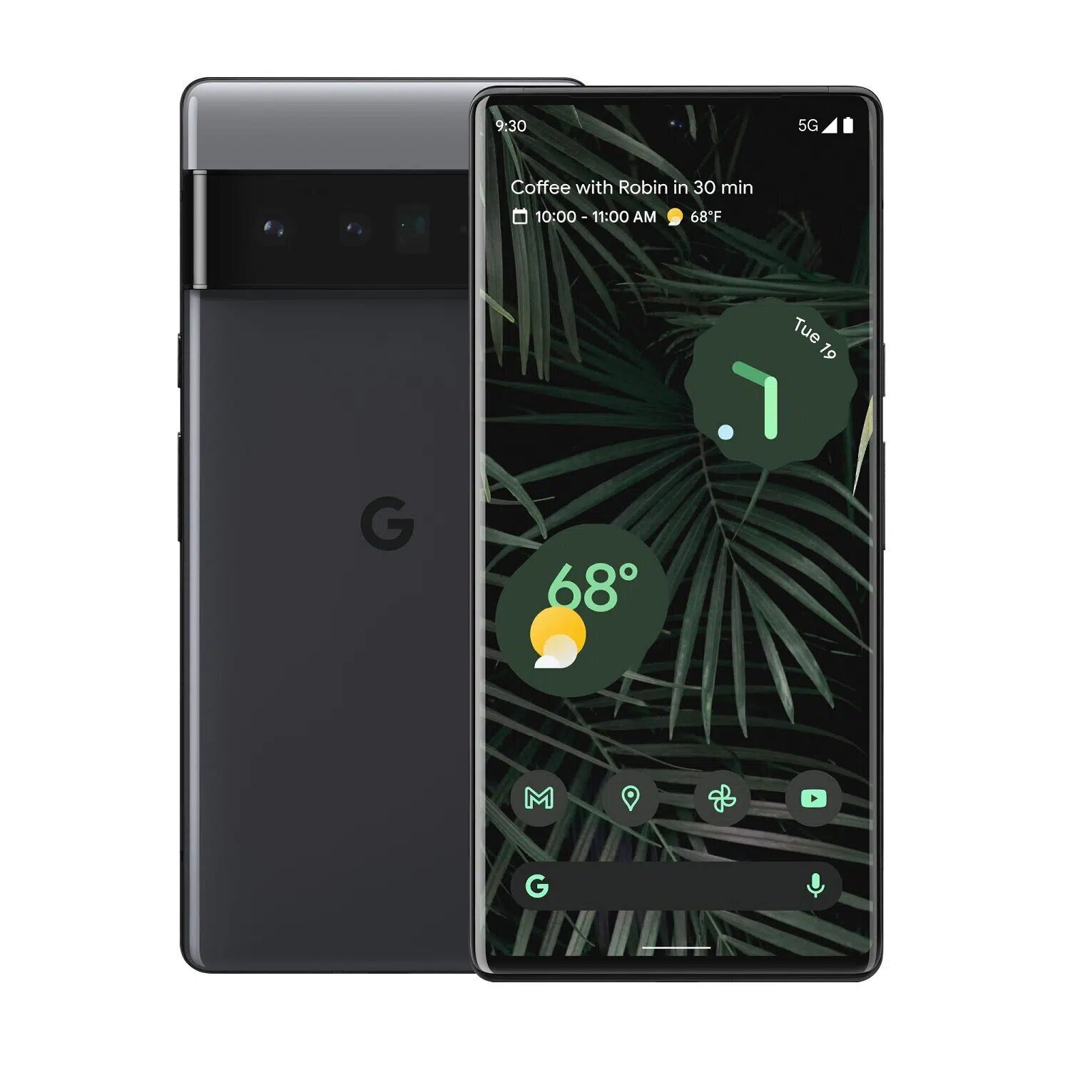 Телефон Google Pixel 6 Pro 5G Dual SIM 12/128ГБ, Stormy Black цена | 220.lv