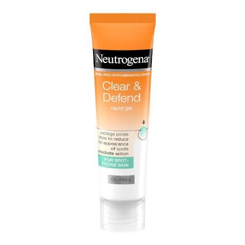 Sejas želeja pret pinnēm Neutrogena Clear &amp; Defend, 15ml cena un informācija | Sejas krēmi | 220.lv