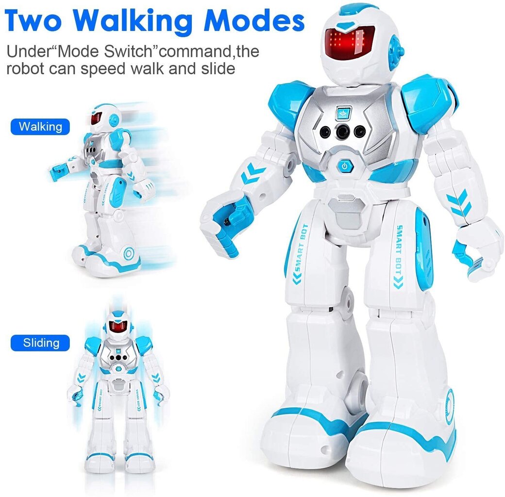 Robots ar tālvadības pulti ar kustības sensoriem, zils cena un informācija | Rotaļlietas zēniem | 220.lv
