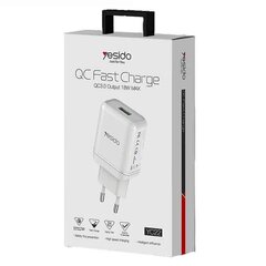 Зарядка Yesido QC Fast Charge QC 3.0 18 W Max цена и информация | Зарядные устройства для телефонов | 220.lv