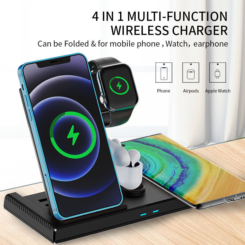 Yesido Wireless Charger Station 4 in 1 QC 18W - bezvadu uzlādes dokstacija cena un informācija | Lādētāji un adapteri | 220.lv