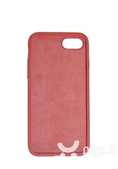 360 aizsardzība - komplekts silikona vāciņš iPhone 7/8, SE2020 sarkans (raspberry) un aizsargstikls melns cena un informācija | Telefonu vāciņi, maciņi | 220.lv