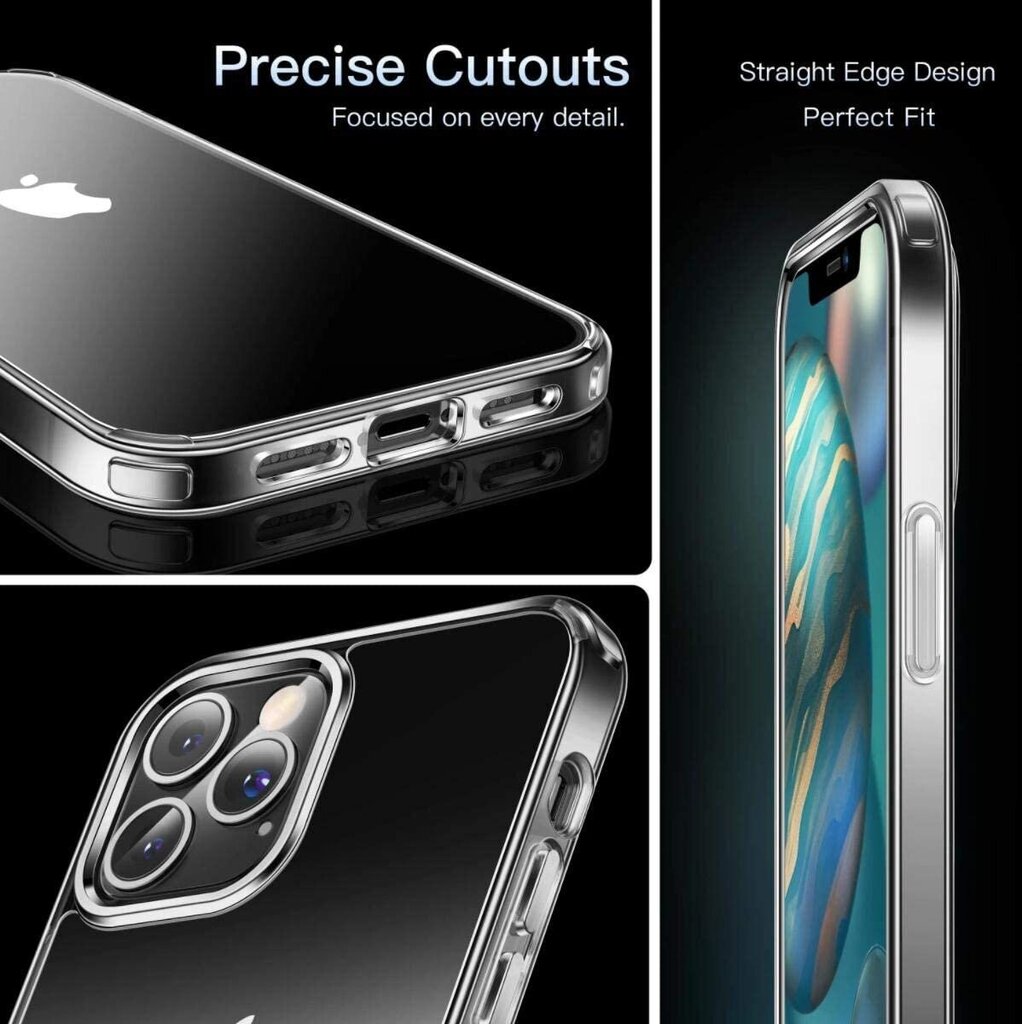 Aizsargvāciņš Crystal Clear Hard case integrated tempered glass Soundberry paredzēts Apple iPhone 13 Pro cena un informācija | Telefonu vāciņi, maciņi | 220.lv