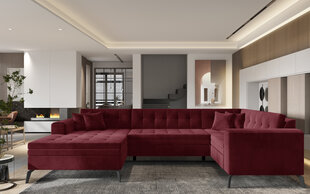 Stūra dīvāns Nore Montez Loco, sarkans cena un informācija | Stūra dīvāni | 220.lv