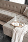 Stūra dīvāns NORE Montez Flores, pelēks цена и информация | Stūra dīvāni | 220.lv