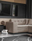 Stūra dīvāns NORE Montez Flores, pelēks cena un informācija | Stūra dīvāni | 220.lv