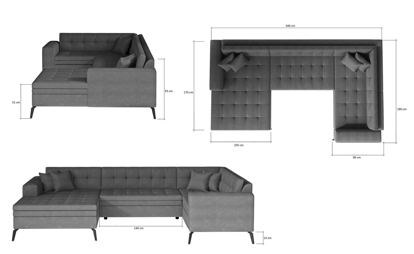 Stūra dīvāns NORE Montez Poco, zils cena un informācija | Stūra dīvāni | 220.lv