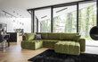 Stūra dīvāns NORE Bonito Nube, tumši zaļš cena un informācija | Stūra dīvāni | 220.lv