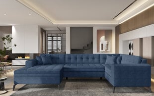 Stūra dīvāns NORE Montez Gojo, zils cena un informācija | Stūra dīvāni | 220.lv
