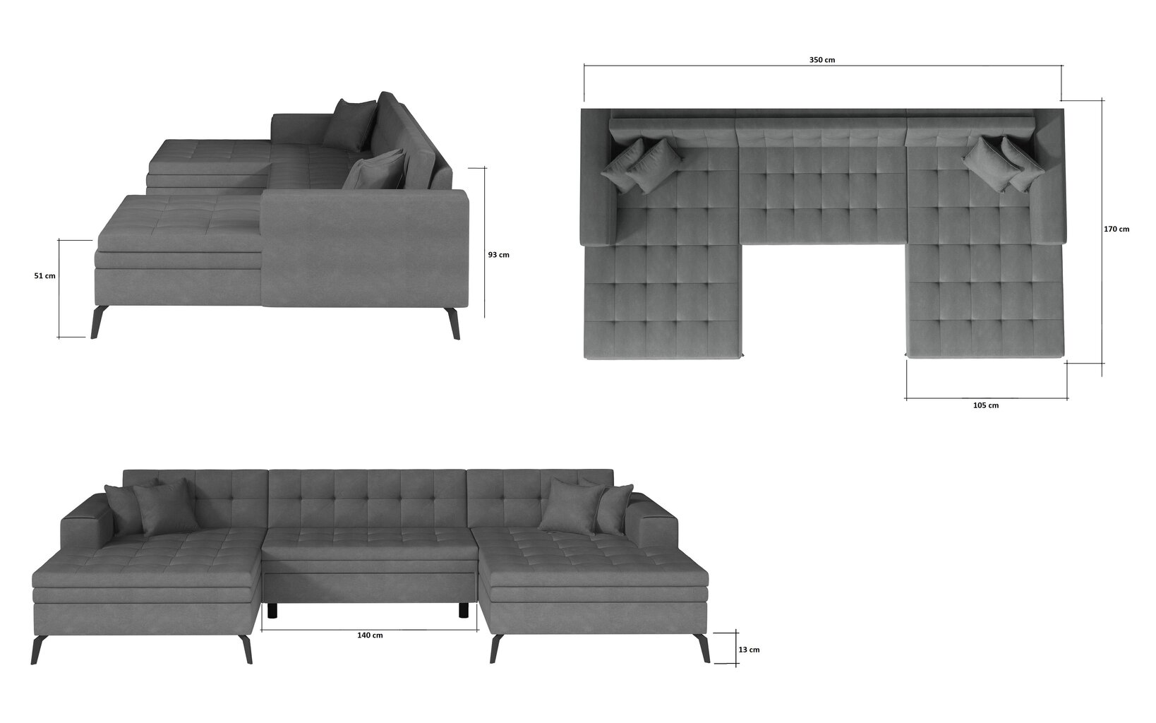 Universāls stūra dīvāns NORE Vertizo Tipa, gaiši pelēks cena un informācija | Stūra dīvāni | 220.lv
