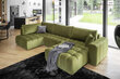 Stūra dīvāns NORE Bonito Lukso, tumši zaļš cena un informācija | Stūra dīvāni | 220.lv