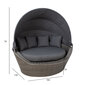 Dīvāns MINI MUSE ar baldahīnu 160x130xH70cm, pelēks cena un informācija | Dārza krēsli | 220.lv