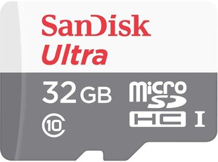 MEMORY MICRO SDHC 32GB UHS-I/W/A SDSQUNR-032G-GN6TA SANDISK cena un informācija | Atmiņas kartes mobilajiem telefoniem | 220.lv