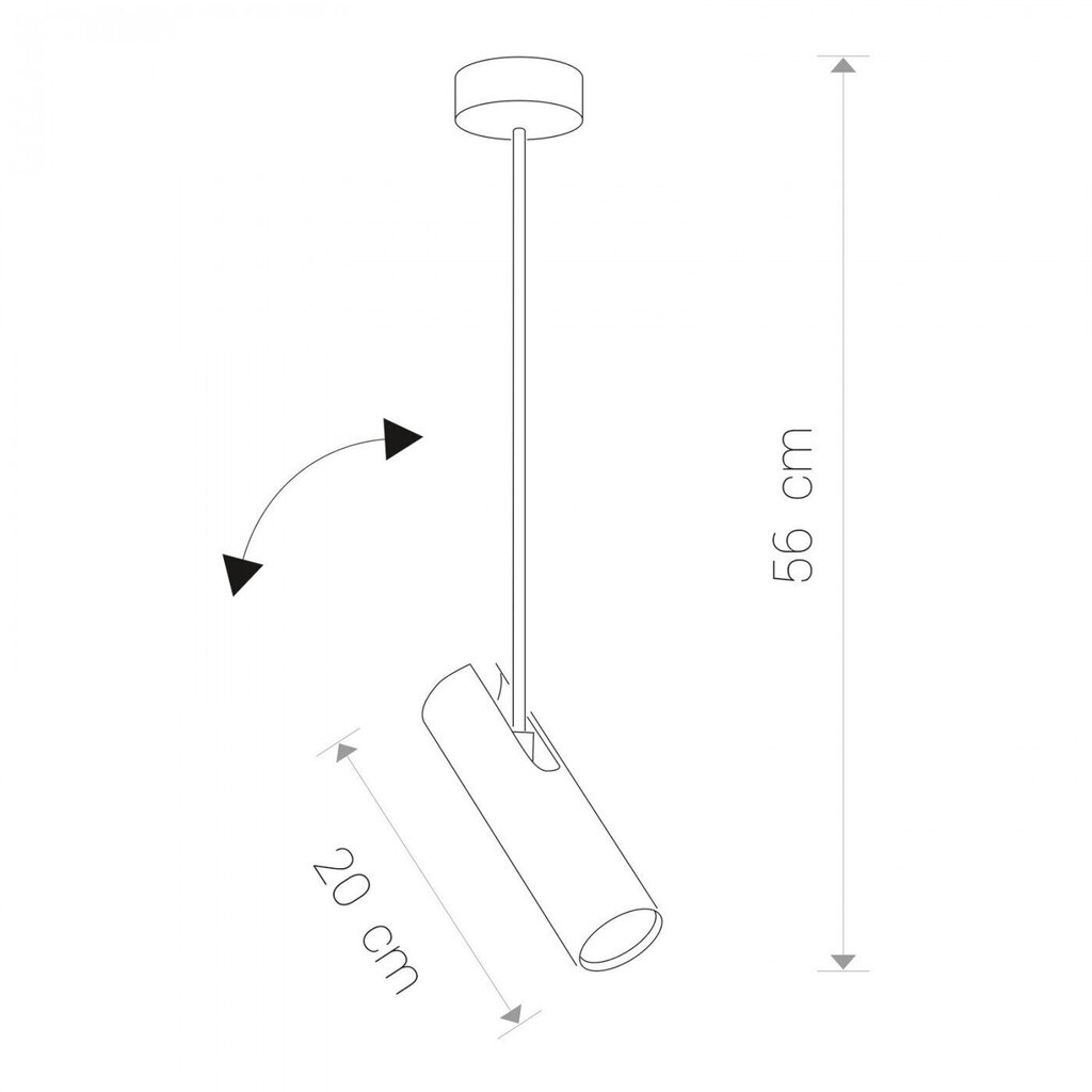 Nowodvorski Lighting griestu lampa Eye Spot Super Black I A 6502 cena un informācija | Piekaramās lampas | 220.lv