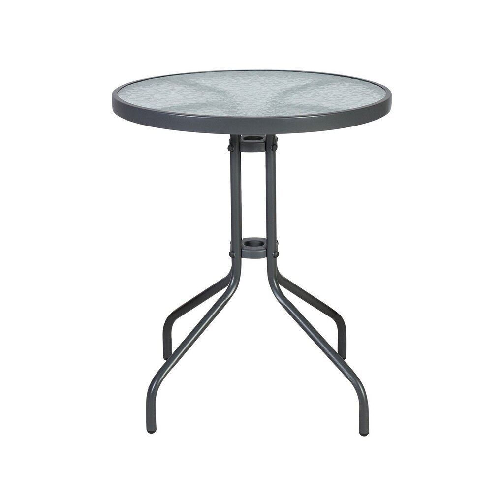 Balkona komplekts BISTRO galds un 2 krēsli (20563) D60xH70cm, galda virsma: caurspīdīgs rūdīts viļņots stikls cena un informācija | Dārza mēbeļu komplekti | 220.lv