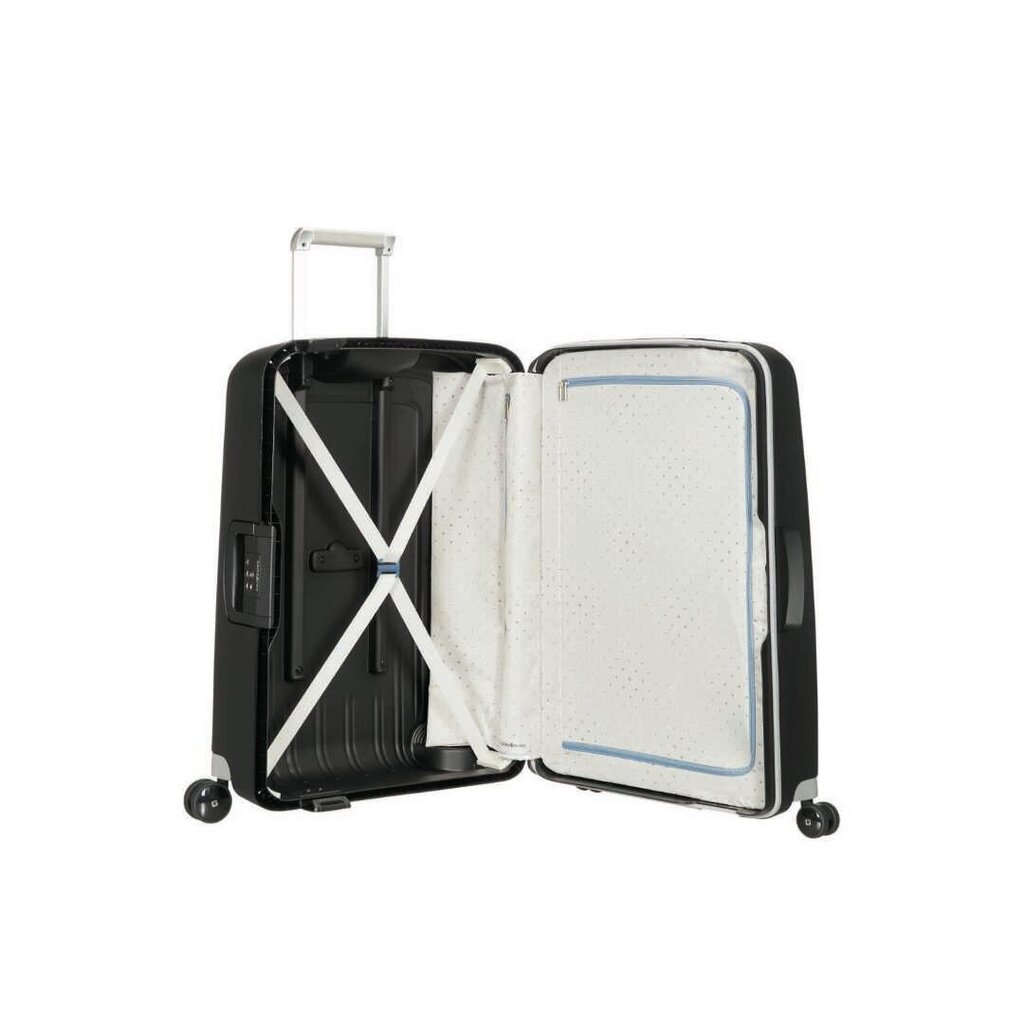 Samsonite liels ceļojumu koferis S`Cure Spinner 75/28, melnā krāsā cena un informācija | Koferi, ceļojumu somas | 220.lv