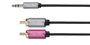 Kruger&Matz, 3.5 mm, 2 RCA, 1 m цена и информация | Кабели и провода | 220.lv