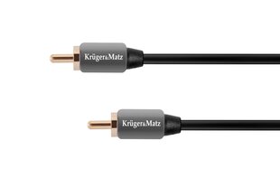 Kruger&Matz 1 RCA / 1 RCA, 0.5 m cena un informācija | Kabeļi un vadi | 220.lv