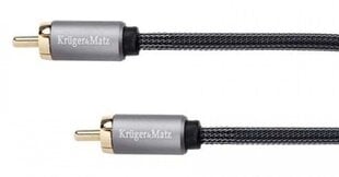 Kruger&Matz 1 RCA / 1 RCA, 1.8 m cena un informācija | Kabeļi un vadi | 220.lv