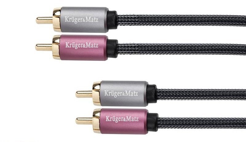 Kruger&Matz 2 RCA / 2 RCA, 1.8 m цена и информация | Kabeļi un vadi | 220.lv