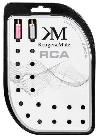 Kruger&Matz 2 RCA / 2 RCA, 1.8 m цена и информация | Kabeļi un vadi | 220.lv