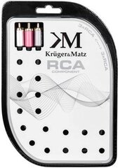 Kruger&Matz 3 RCA / 3 RCA, 3 m cena un informācija | Kabeļi un vadi | 220.lv