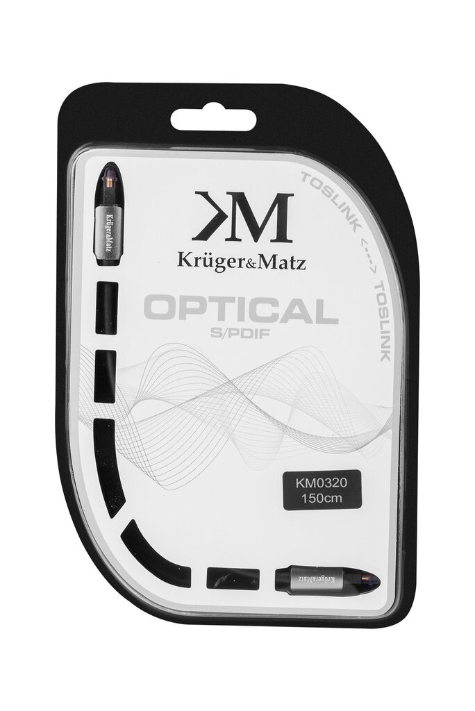 Optiskais kabelis Kruger&Matz toslink, 1.5 m cena un informācija | Kabeļi un vadi | 220.lv