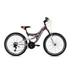 Pusaudžu velosipēds Capriolo CTX 240 24, pelēks-oranžs, rāmis 14 cena un informācija | Velosipēdi | 220.lv