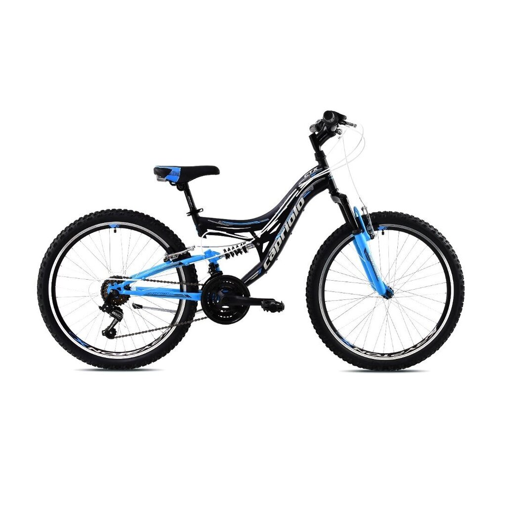 Pusaudžu velosipēds Capriolo CTX 240 24 melns-zils, rāmis 14 cena un informācija | Velosipēdi | 220.lv