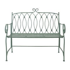 Садовая скамейка MINT, 104x55xH95,5 см, кованое железо, античный зеленый цвет цена и информация | Скамейки | 220.lv