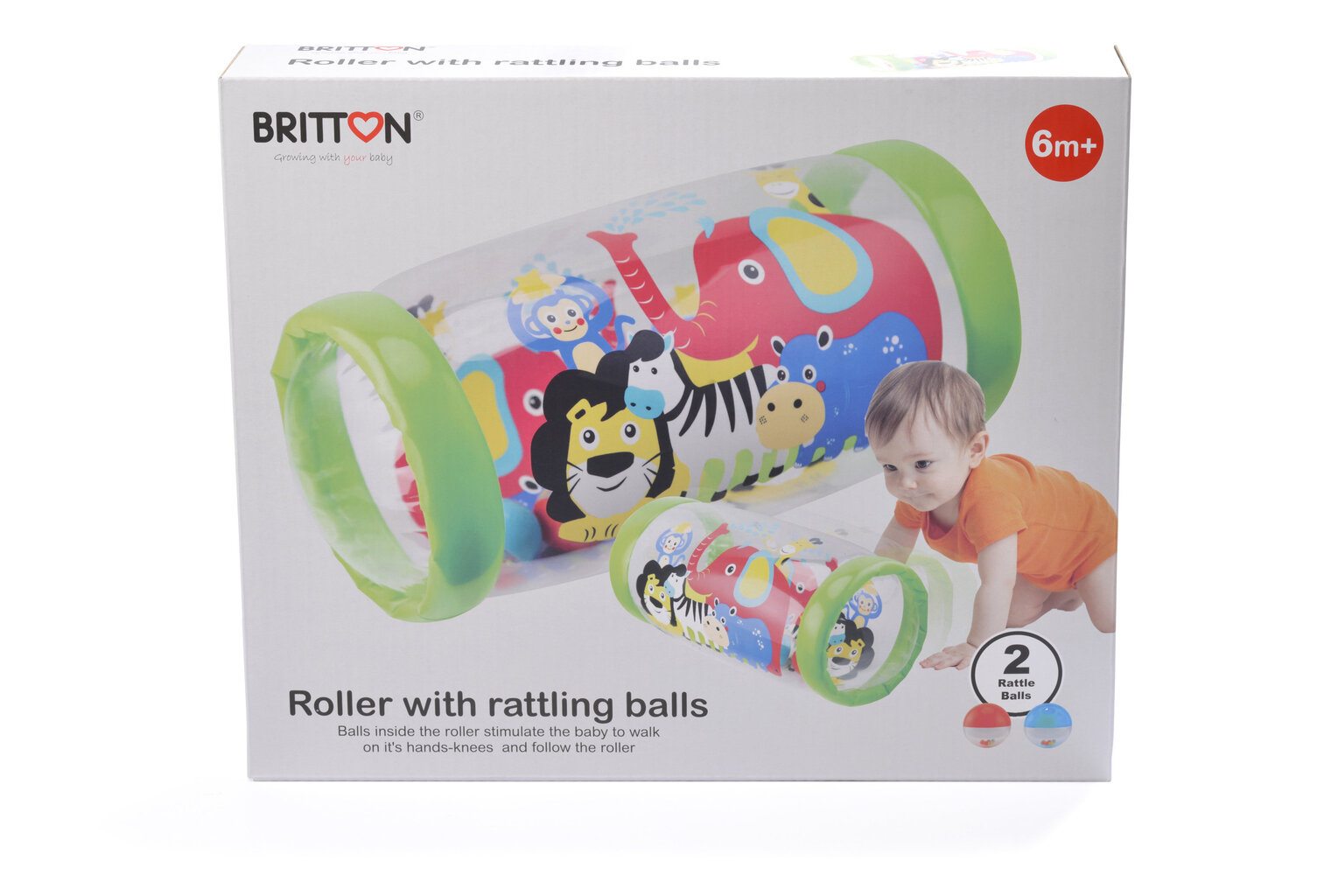 Veltnis ar bumbiņām, Britton cena un informācija | Rotaļlietas zīdaiņiem | 220.lv