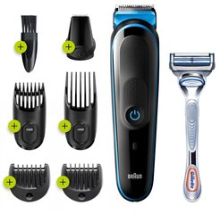 Braun Trimmer MGK3242 Beard & hair trimmer, Wet & Dry, Black cena un informācija | Bārdas skuvekļi | 220.lv