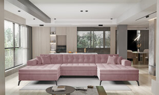 Universāls stūra dīvāns NORE Vertizo Nube, rozā cena un informācija | Stūra dīvāni | 220.lv