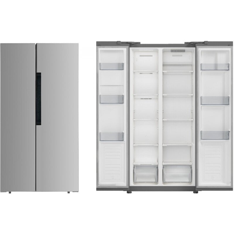 PKM SBS440 Side-by-Side ledusskapis ar saldētavu, 178 cm NoFrost, nerūsējošais tērauds cena un informācija | Ledusskapji | 220.lv