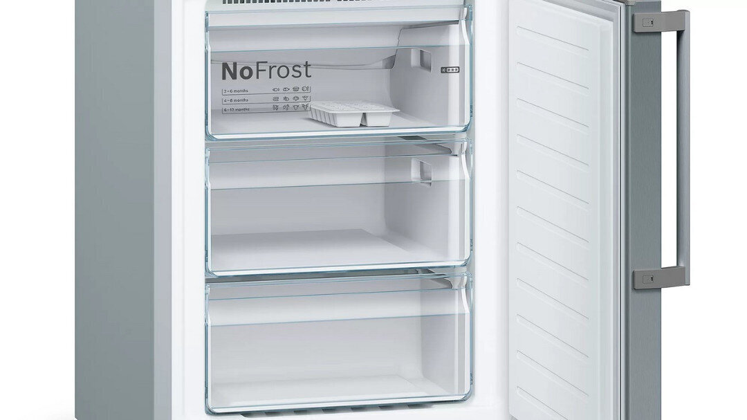 Bosch KGN397LEQ ledusskapis ar saldētavu, 203 cm NoFrost, nerūsējošais tērauds cena un informācija | Ledusskapji | 220.lv