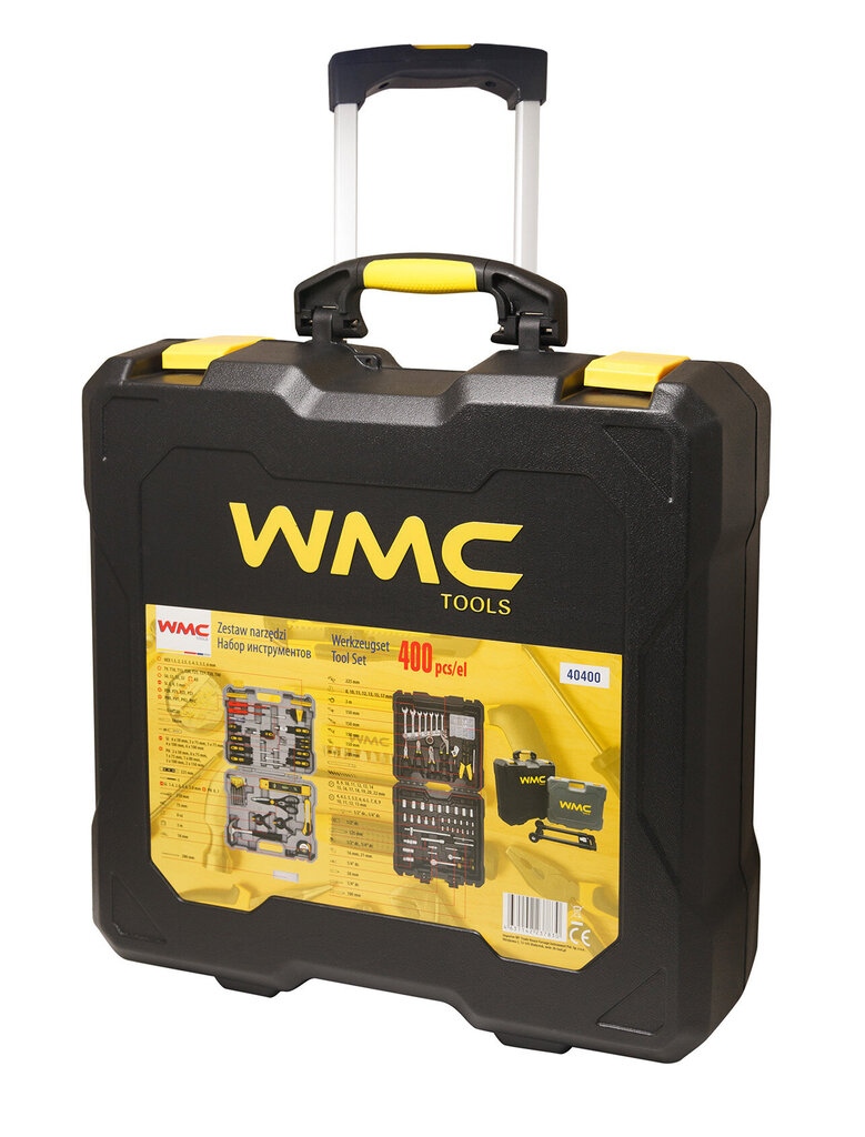 Instrumentu komplekts no 400 priekšmetiem 1/4", WMC TOOLS, 40400 cena un informācija | Rokas instrumenti | 220.lv