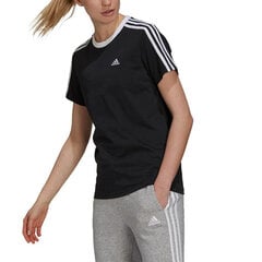 T-krekls sievietēm Adidas Essentials 3 Stripes W GS1379, melns cena un informācija | T-krekli sievietēm | 220.lv