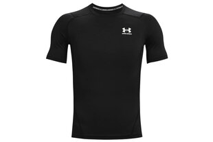 T-krekls vīriešiem Under Armor Heatgear Armor Short Sleeve M 1361518001, melns cena un informācija | Vīriešu T-krekli | 220.lv