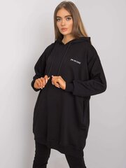Sieviešu melns džemperis ar kapuci. cena un informācija | Jakas sievietēm | 220.lv