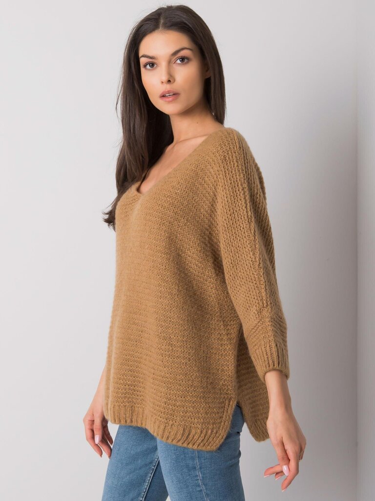 OCH BELLA Camel sieviešu oversize džemperis. цена и информация | Sieviešu džemperi | 220.lv
