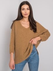 OCH BELLA Camel sieviešu oversize džemperis. cena un informācija | Sieviešu džemperi | 220.lv