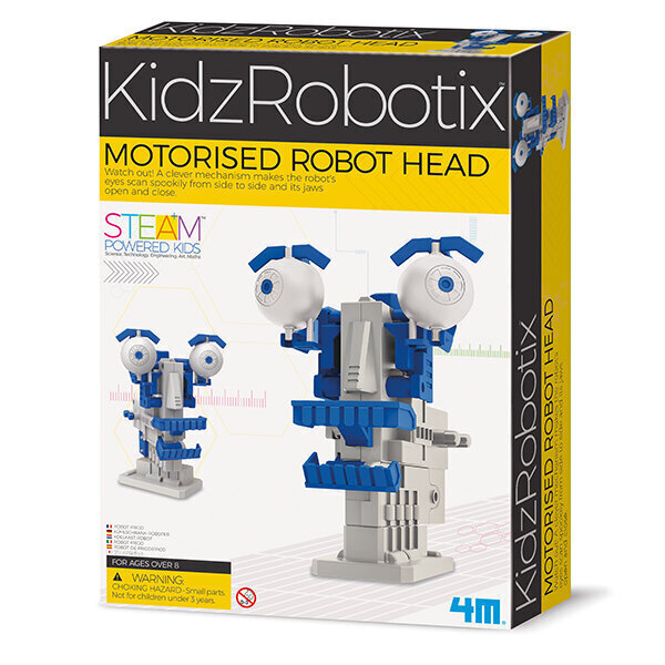 KidzRobotix Motorizēta robota galva 4M cena un informācija | Attīstošās rotaļlietas | 220.lv