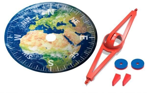 Kidzlabs Milzu magnētiskais kompass 4M cena un informācija | Attīstošās rotaļlietas | 220.lv