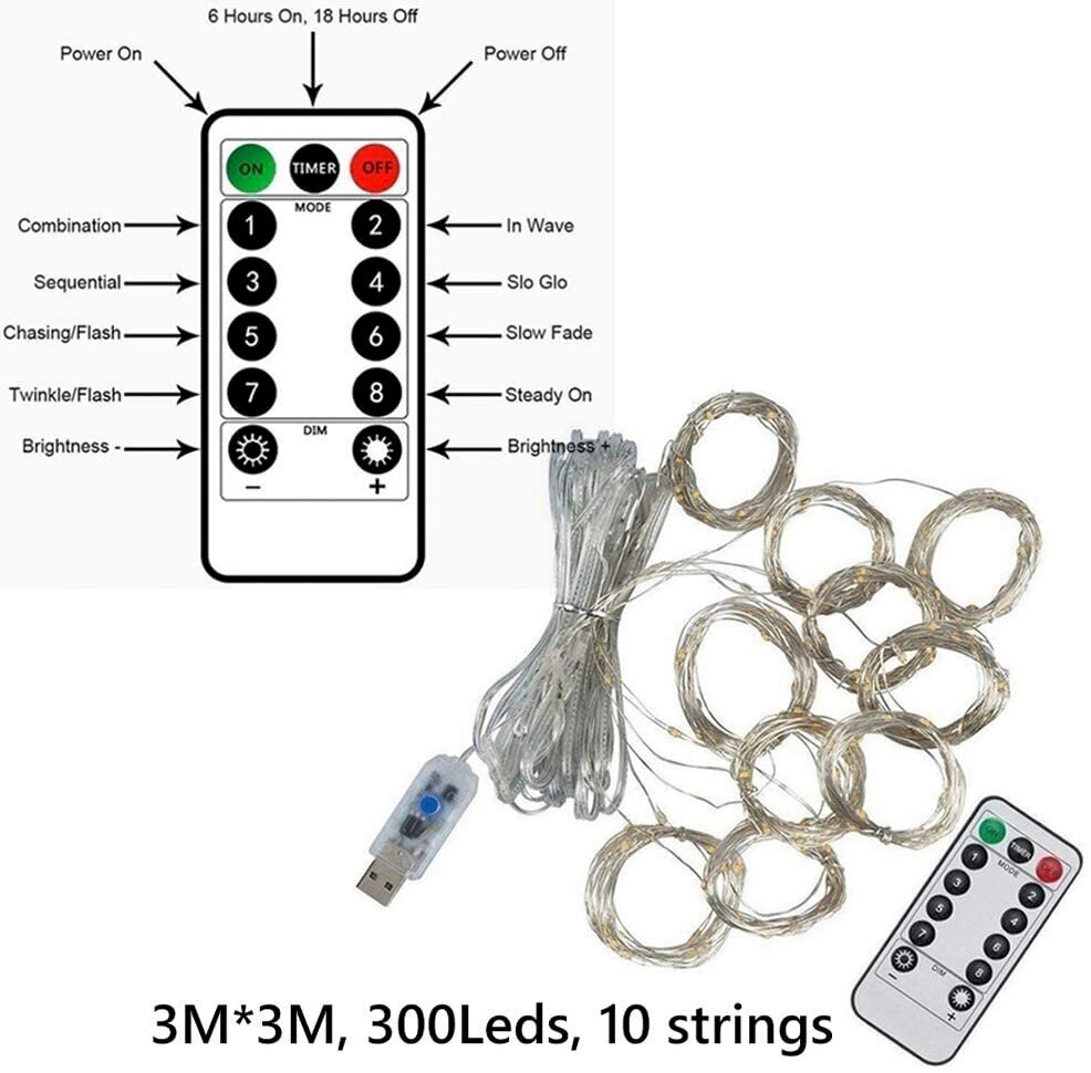 Fusion Ziemassvētku lampiņas 300 LED / IP20 / 3 x 3m цена и информация | Galda lampas | 220.lv