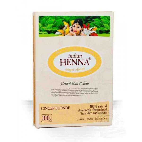 Indian Henna, ingvera blonds, 100g cena un informācija | Matu krāsas | 220.lv