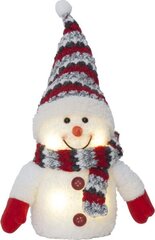 Sniegavīrs ar sarkanu cepuri, 4 LED, ar baterijām cena un informācija | Ziemassvētku dekorācijas | 220.lv