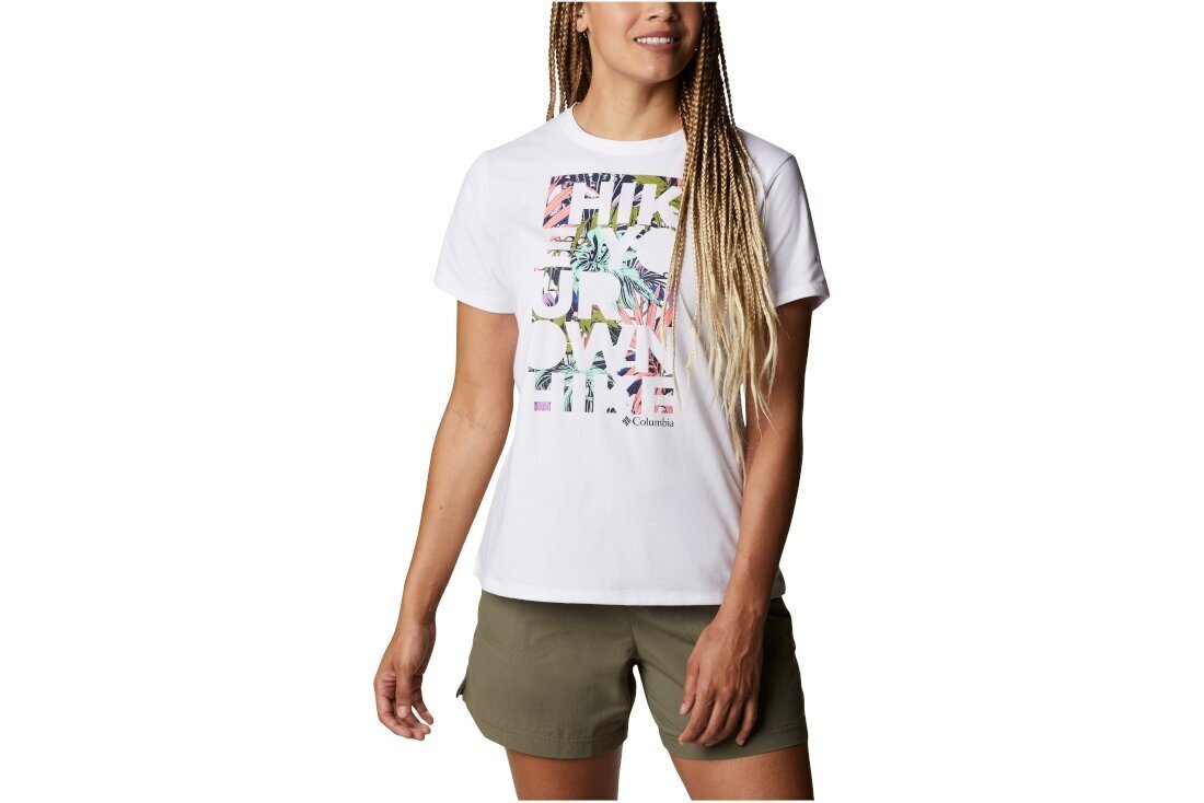 T-krekls sievietēm Columbia Sun Trek W Graphic Tee 1931753103, balts cena un informācija | T-krekli sievietēm | 220.lv
