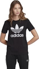 T-krekls sievietēm Adidas Trefoil FM3311, melns cena un informācija | T-krekli sievietēm | 220.lv