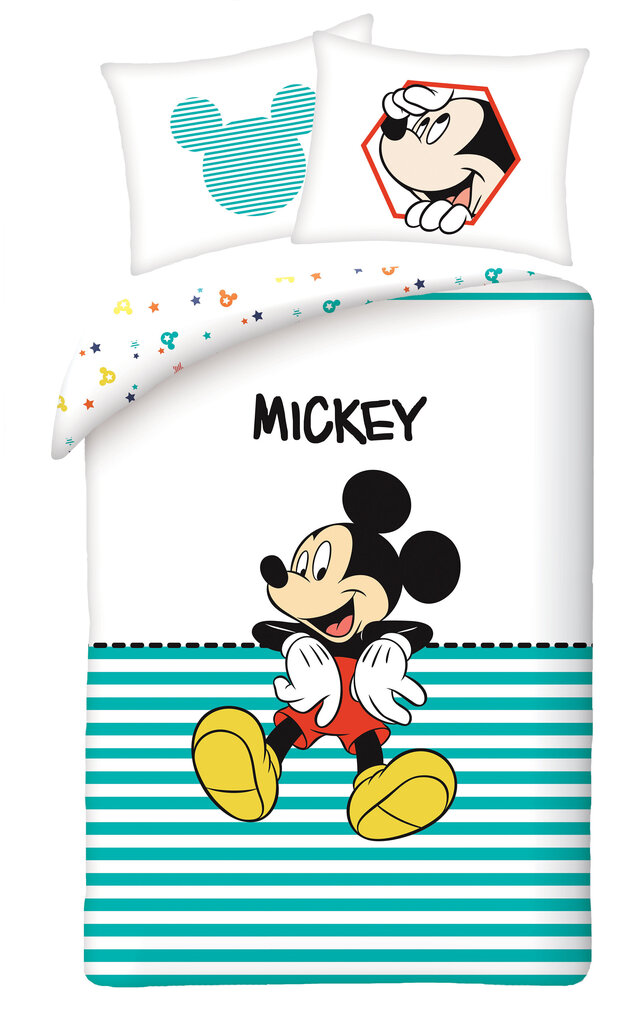 Bērnu gultas veļas komplekts Mickey 140x200, 2 daļas цена и информация | Bērnu gultas veļa | 220.lv