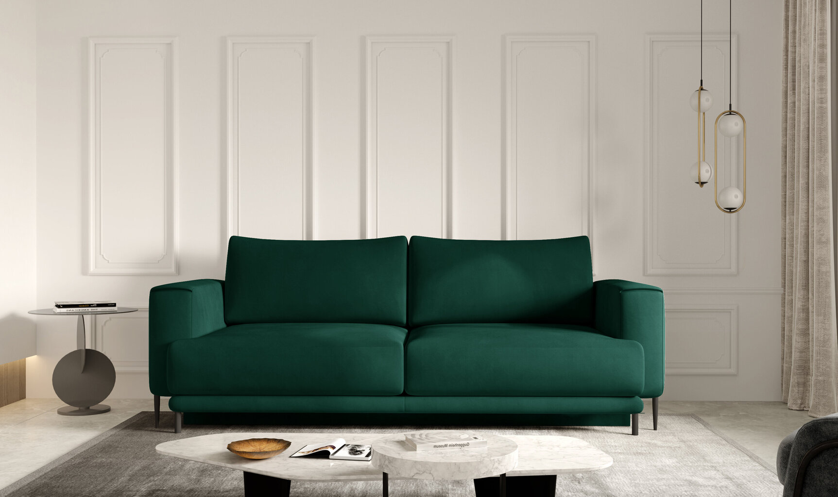 Dīvāns NORE Dalia Nube, tumši zaļš cena un informācija | Dīvāni | 220.lv